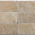 Antique Noce 3x6 Subway Tumbled Travertine Tile