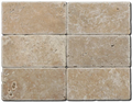 Antique Noce 3x6 Subway Tumbled Travertine Tile