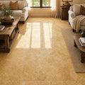 Antique Travertine Tuscany Gold 18x18 Tumbled Tile — Family Room floor