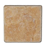 Antique Yellow (Tuscany Gold) 6x6 Tumbled Travertine Tile