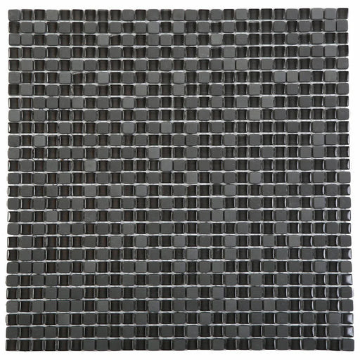 Apex Dk Grey 3/8 12x12 Mesh Glass Mix Mosaic