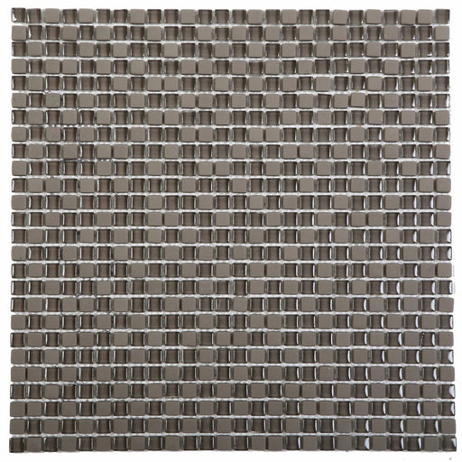 Apex Taupe Grey 3/8 12x12 Mesh Glass Mix Mosaic