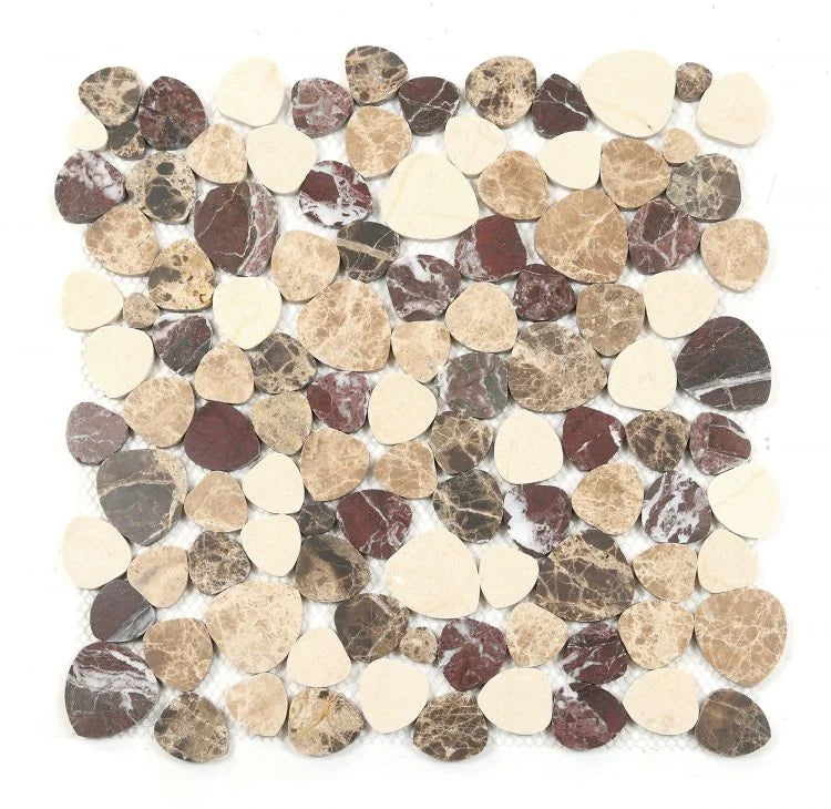 Aphrodite Burgundy Brown Mosaic