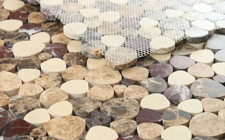 Aphrodite Burgundy Brown Mosaic