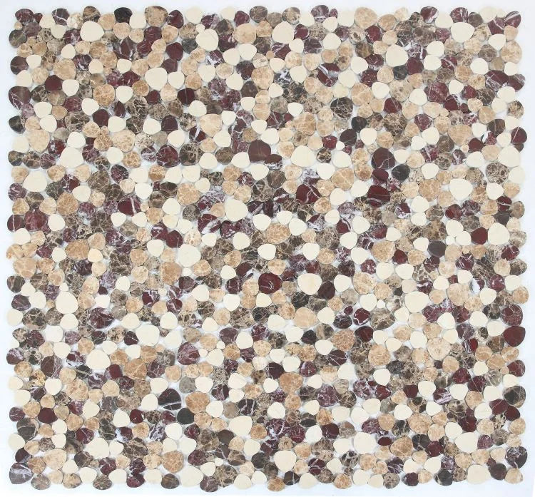Aphrodite Burgundy Brown Mosaic