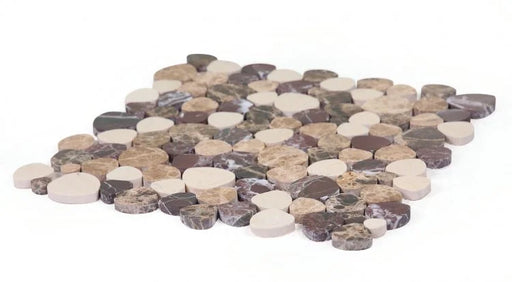Aphrodite Burgundy Brown Mosaic