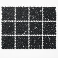 Aphrodite Marquina 2x2 Honed Marble Mosaic close-up
