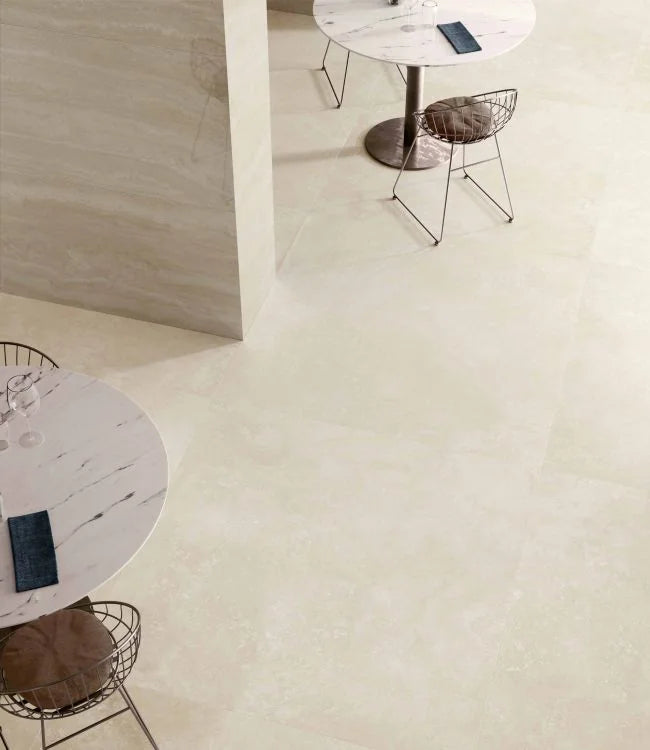 Appia Cross Cut Ivory 24x48 Matte Travertine Look Porcelain Tile