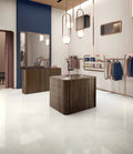 Appia Cross Cut White 24x48 Polished Travertine Look Porcelain Tile
