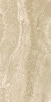 Appia Vein Cut Beige 12x24 Polished Travertine Look Porcelain Tile