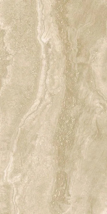 Appia Vein Cut Beige 12x24 Polished Travertine Look Porcelain Tile