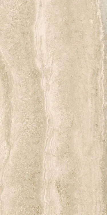 Appia Vein Cut Beige 12x24 Polished Travertine Look Porcelain Tile