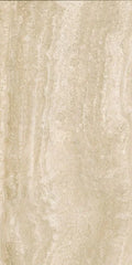 Appia Vein Cut Beige 12x24 Polished Travertine Look Porcelain Tile