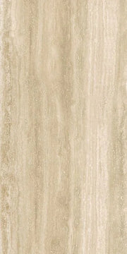 Appia Vein Cut Beige 12x24 Polished Travertine Look Porcelain Tile
