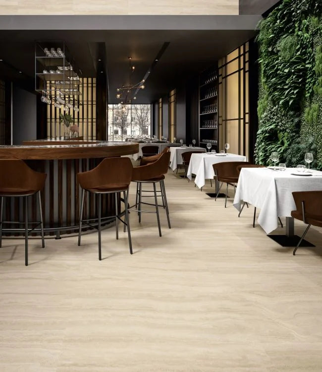 Appia Vein Cut Beige 24x48 Matte Travertine Look Porcelain Tile