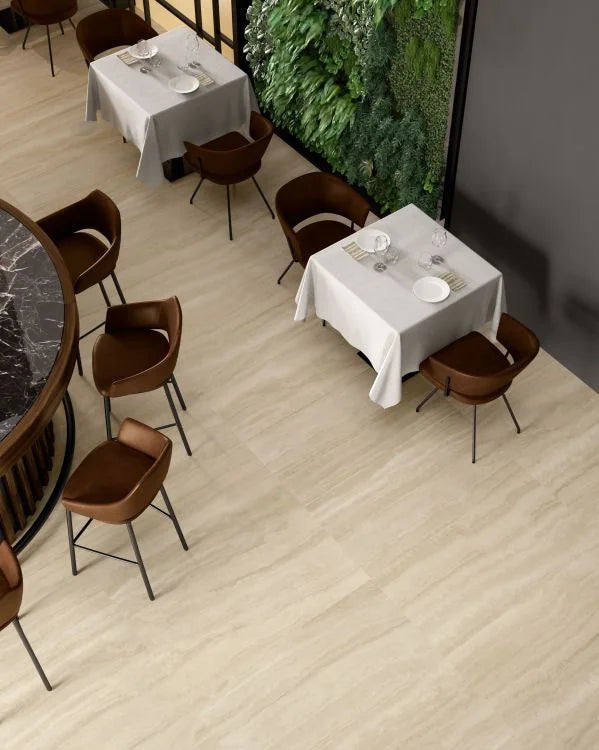 Appia Vein Cut Beige 24x48 Matte Travertine Look Porcelain Tile
