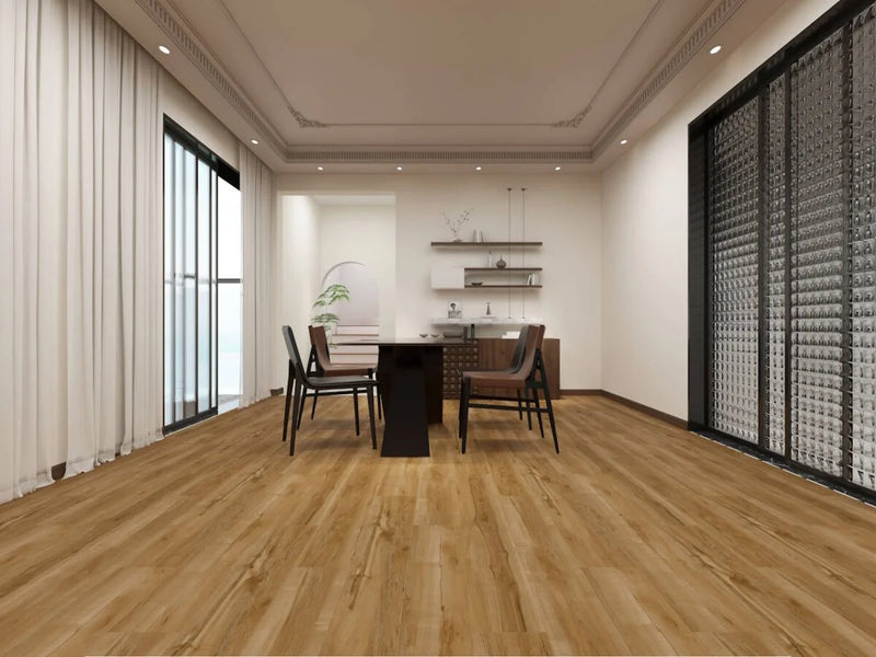 AQUcore Natural Hickory 7x48 5mm IXPE Foam Waterproof Flooring