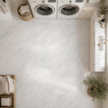Arabescato Carrara 12x12 Honed Marble Tile — Laundry Room floor