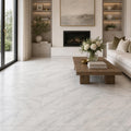 Arabescato Carrara 12x24 Honed Marble Tile — Living Room floor