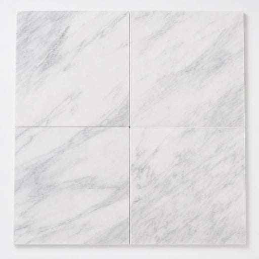 Arabescato Carrara 18x18 Honed Marble Tile close-up