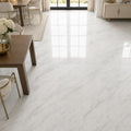 Arabescato Carrara 18x18 Polished Marble Tile — Dining Room floor