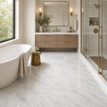 Arabescato Carrara 18x36 Polished Marble Tile — Primary Bath floor