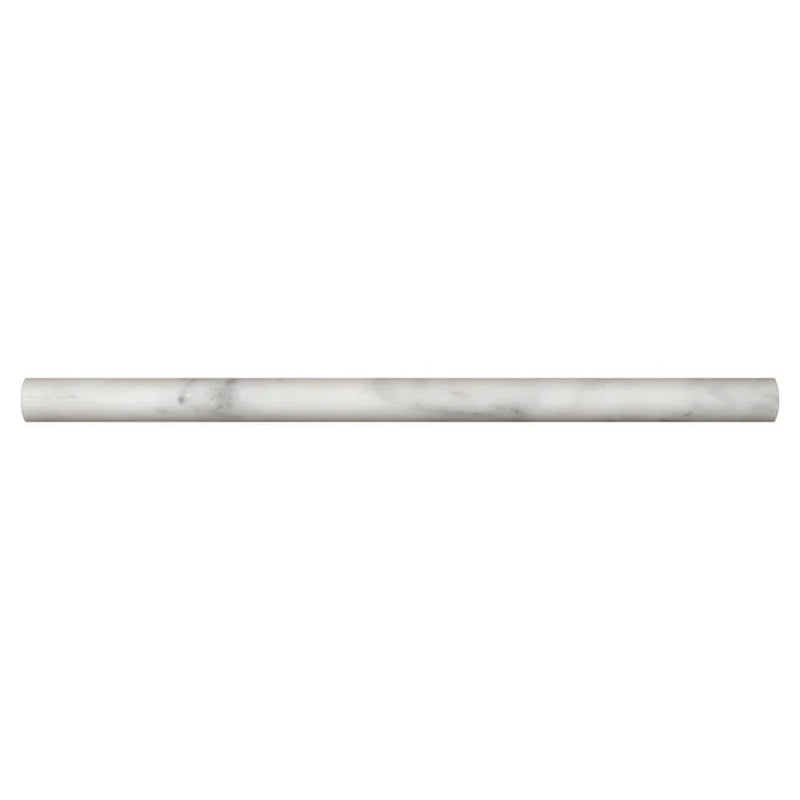 Arabescato Carrara Pencil Molding 3/4x3/4 Honed Marble Trim