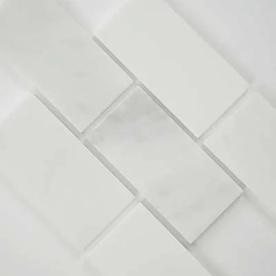Arabescato Carrara 3x6 Honed Marble Tile