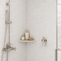 Arabescato Carrara 3x6 Honed Marble Tile — Bathroom shower wall