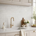 Arabescato Carrara 3x6 Honed Marble Tile — Kitchen backsplash