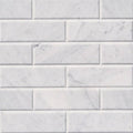 Arabescato Carrara 4x12 Honed and Beveled Marble Tile