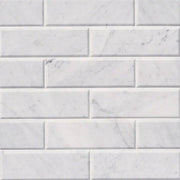 Arabescato Carrara 4x12 Honed and Beveled Marble Tile