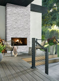 Arabescato Carrara 6x24 Panel Splitface Marble Ledger Stone