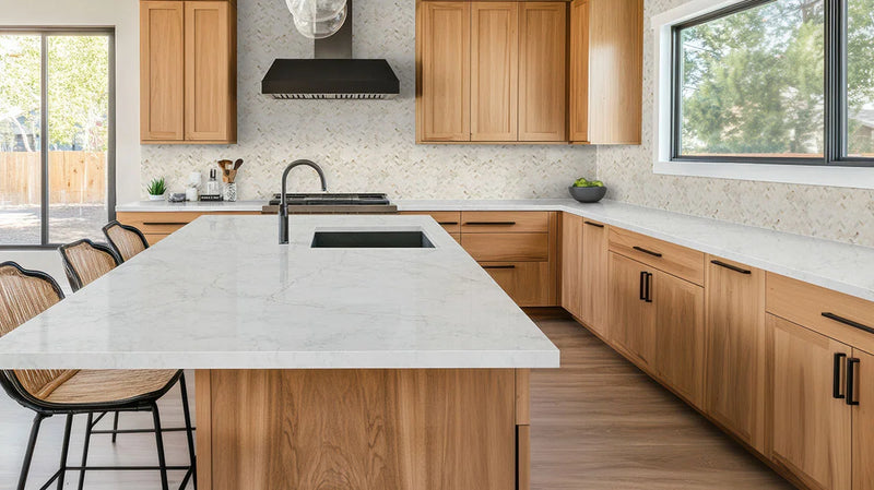 Arabescato Venato White 1x2 Herringbone Honed Marble Mosaic Tile