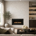 Arabescato Venato White 1x2 Herringbone Honed Marble Mosaic Tile — Living Room accent wall