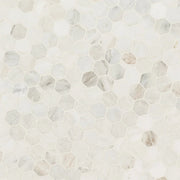 Arabescato Venato White 2" Hexagon Honed Marble Mosaic Tile