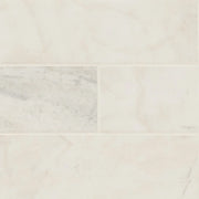 Arabescato Venato White 4x12 Honed Marble Tile