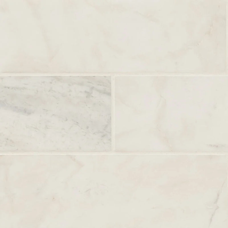 Arabescato Venato White 4x12 Honed Marble Tile