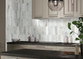 Arabescato Venato White Picket Honed Marble Mosaic Tile
