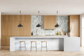 Arabescato Venato White Picket Honed Marble Mosaic Tile