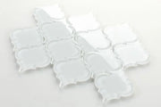 Arabesque White Shining Glass Mosaic