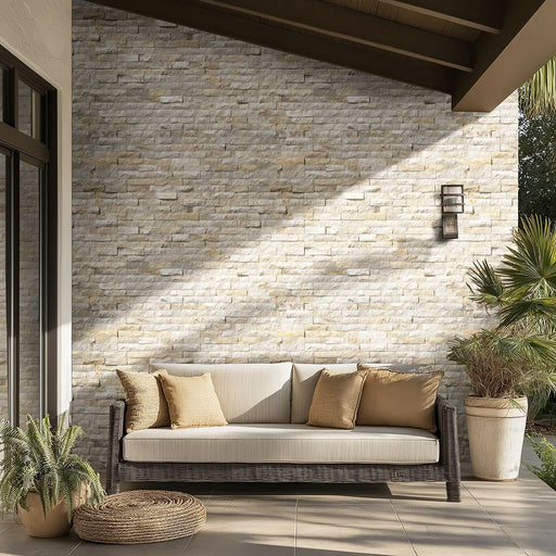 Arctic Golden 6x24 Panel Splitface Quartzite Ledger Stone