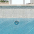 Arctic Gray 1x1 Square Honed Limestone Mosaic — Swimming Pool pool interior tiling