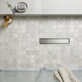 Arctic Gray 2x2 Square Honed Limestone Mosaic — Bathroom shower floor
