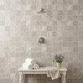 Arctic Gray 2x2 Square Honed Limestone Mosaic — Spa spa interior