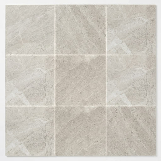 Arctic Gray Limestone Tile 12x12 Honed 3/8 inch close-up