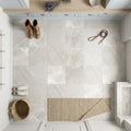 Arctic Gray Limestone Tile 12x12 Honed 3/8 inch — Mudroom floor