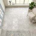 Arctic Gray Limestone Tile 12x12 Honed 3/8 inch — Sunroom floor