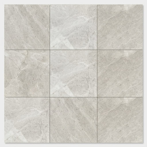 Arctic Gray Limestone Tile 12x12 Polished 3/8 inch close-up