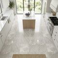 Arctic Gray Limestone Tile 12x12 Polished 3/8 inch — Kitchen floor